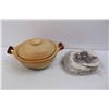 Image 4 : (2) Shell Ceramic Candle Stick Holder, Notepad With Pen In Ceramic Holder Gift Set, Stained Glass Su