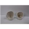 Image 5 : (2) Shell Ceramic Candle Stick Holder, Notepad With Pen In Ceramic Holder Gift Set, Stained Glass Su