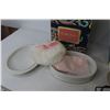 Image 3 : Avon - Powder Dish - (2) Cup & Saucer Candles - Stained Glass Style Tea Light Candle Holder