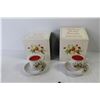 Image 4 : Avon - Powder Dish - (2) Cup & Saucer Candles - Stained Glass Style Tea Light Candle Holder