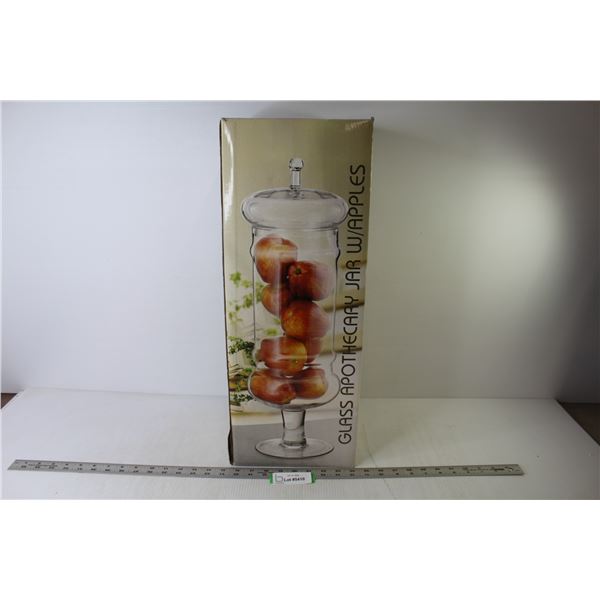 Glass Apothecary Jar w/Apples