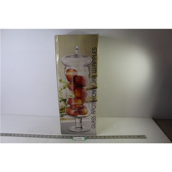 Glass Apothecary Jar w/Apples
