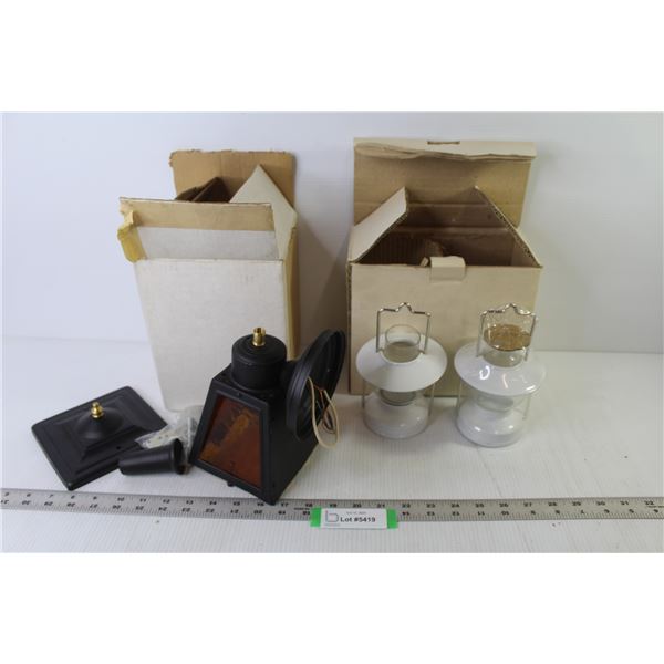 (2) Tea Light Candle Holders - Exterior Light