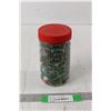 Image 1 : Plastic Jar Of Marbles