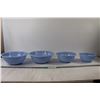 Image 1 : Set of Blue Delphite Pyrex Mixing Bowls