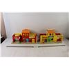 Fisher Price Fire House Post Office Theater, Fisher Price Police Barber and garage Shop
