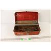 Image 1 : Metal Old Tackle Box With Assorted Wrenches and Sockets