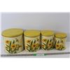 Set of 4 Vintage Kitchen Cannisters