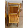 Image 2 : (3) Folding Wooden Chairs - all 19" Wide x 32" Tall