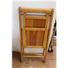 Image 4 : (3) Folding Wooden Chairs - all 19" Wide x 32" Tall