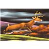 Image 2 : * Framed Velvet Deer Art - 49" x 26"
