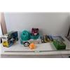 Image 1 : (4) Kids Plushies, Dinosaur Lunchbox, (5) Kids Books, Assorted Kids Toys