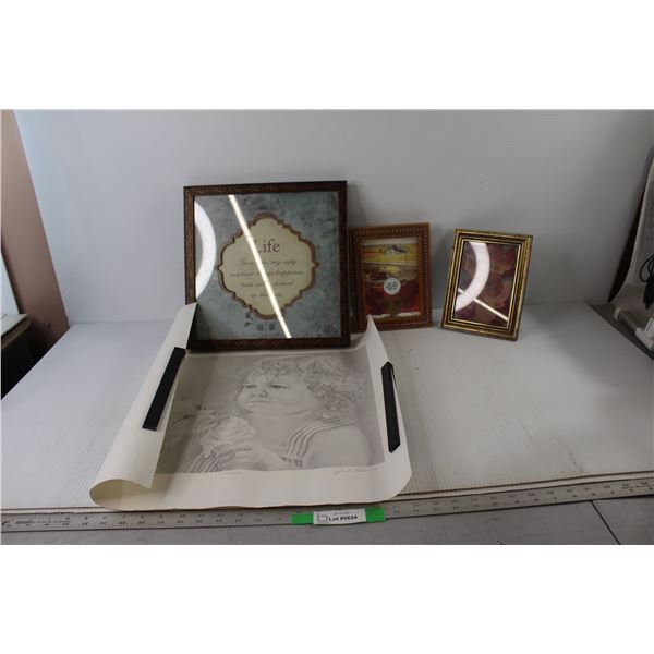 Gail Adams Print, Life Wall Frame, (2) Framed Leaves