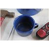 Image 11 : Hammer, Enamel Tea Set, Walkie Talkie, Dremel and Assorted Items