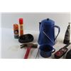 Image 4 : Hammer, Enamel Tea Set, Walkie Talkie, Dremel and Assorted Items