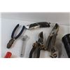 Image 12 : Caulking Gun, Hedge Cutters, Wrenches, Box Cutter and Assorted Hardware