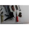 Image 5 : Caulking Gun, Hedge Cutters, Wrenches, Box Cutter and Assorted Hardware