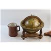 Image 2 : Brass Cup, Small Pitcher, Hand Painted Vase and Globe Decor