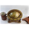 Image 4 : Brass Cup, Small Pitcher, Hand Painted Vase and Globe Decor
