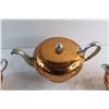 Image 5 : Copper Tea Pot and Cream & Sugar Set