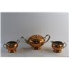 Image 7 : Copper Tea Pot and Cream & Sugar Set