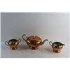 Image 8 : Copper Tea Pot and Cream & Sugar Set