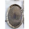 Image 10 : Silver, Glass & Brass Assorted Serving Plates, Silver Bell, Turning Leaf and Glass Bowl