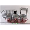 Image 1 : Lot: Dishes Drying Rack, Joy Planter Set, Plate Rack