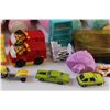 Image 6 : Children's Lot: Hot Wheel Cars, Baby Dolls, Glamour Girls Luggage Bag w/ Contents (Broken Leg), Stic
