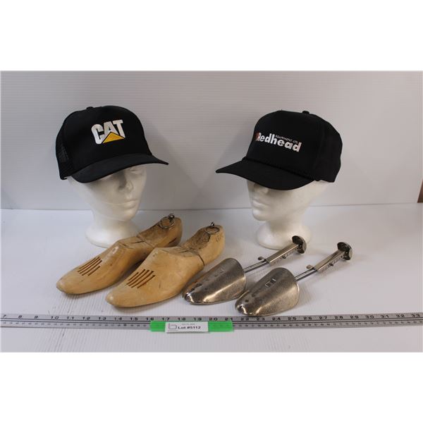(2) Baseball Hats: CAT & Redhead, & Cobbler's Tool Set