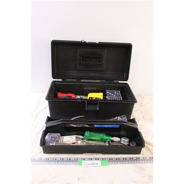 Plastic Portable Tool Box w/Contents