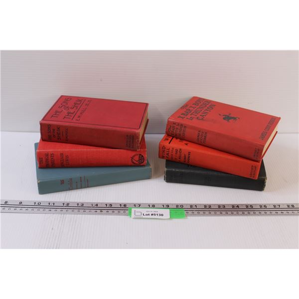(6) Antique Hard Cover Books: Cordiella, Wind Fall, X Bar X Boys, Misc.
