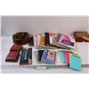 Image 1 : Lot: Leather Solid Bottom Satchel, Various Notebooks, RV Water Heater 4.5" Anode Rod, (2) Bristle Bo