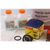 Image 2 : STIHL Chainsaw Chain Oil & (2) Two Stroke Fuel (CANNOT SHIP), (2) Fuel Filters, Thermostat, Misc.