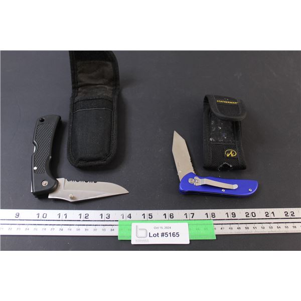 (2) Folding Knives w/Holsters