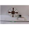 Image 1 : Stained Glass Wall Clock - Battery Powered, Has Extra Clock Parts, Needs Maintenance/Repairs - 12"
