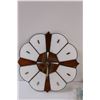 Image 2 : Stained Glass Wall Clock - Battery Powered, Has Extra Clock Parts, Needs Maintenance/Repairs - 12"