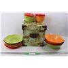 Lucerne Foods, (6) Salad Plates, (6) Dip Bowls, (3) Serving Bowls, Decorative Storage Box w/ Lid