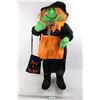 Witch Scarecrow w/ Small Halloween Bag- 39'' Tall