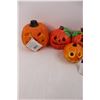 Image 3 : (3) Battery Operated Blinking Lite Jack-O-Lantern Needs Batteries, (2) Small Ceramic Jack- O- Lanter