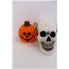 Image 2 : (2) Melted Plastic Halloween Battery Operated Lights- Needs Batteries to Work