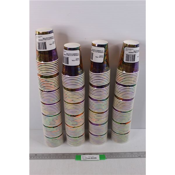 (25) Stacks Of Halloween Themed Foil Cups- 8 Per Stack