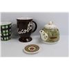 Image 5 : (8) Mugs, (2) Teapots, Coasters, Misc.