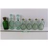 Image 1 : (7) Green Tinted Glass Decanter's/ Bottles