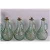 Image 3 : (7) Green Tinted Glass Decanter's/ Bottles