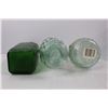 Image 4 : (7) Green Tinted Glass Decanter's/ Bottles