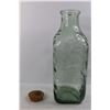 Image 2 : Large Green Tinted Glass Bottle- 19''x 6.5''