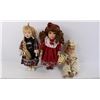 Image 1 : (3) Vintage Porcelain Collectors Dolls, Collectors Choice, (1) Plays Music