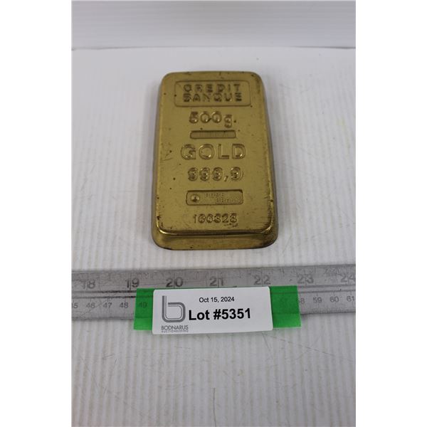Novelty Gold Pure Brass Bar Paper Weight