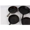 Image 2 : (5) Unmarked Cast Iron Skillets/ Pans